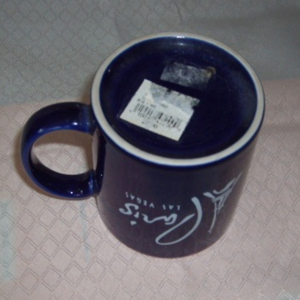 Mug Paris Las Vegas Ceramic Navy Blue/Red Rim - Picture 4 of 4